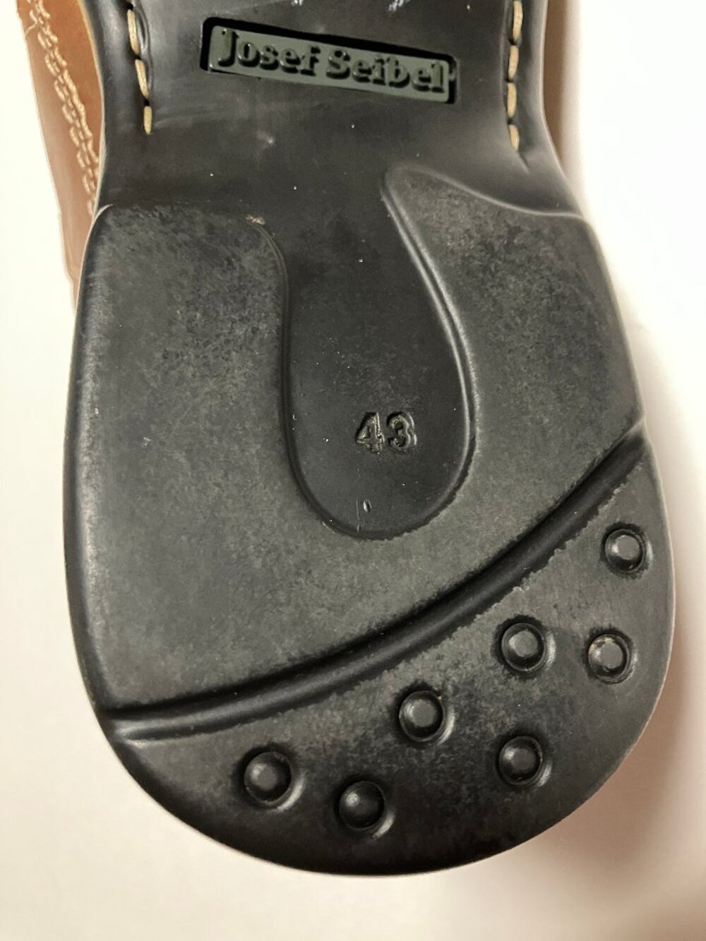 Josef Seibel "Steven 12" Brown Leather Fisherman Loafers Mens Size EU 43 US 10 - Picture 11 of 12